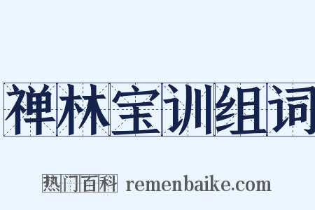 禅林宝训组词是什么意思的图片